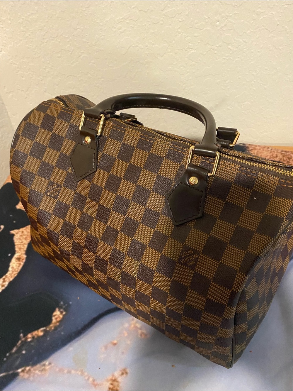 Brown Checkered Bag - Picture 2 of 10